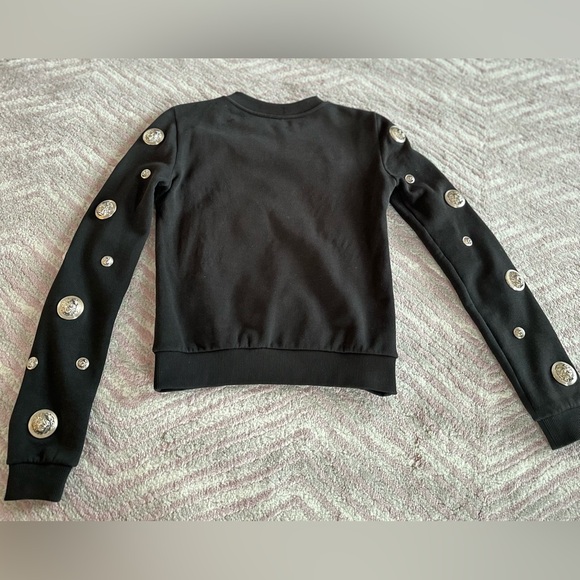 Black Versus Versace lion head embellishment cotton sweatshirt size SX (S) - Picture 4 of 5